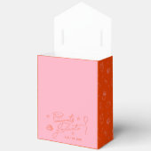 Rosa Orangenhandgezeichneter Personalisierter Absc Geschenkschachtel (Offen)