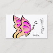 Rosa Orangenschmetterling Visitenkarte (Vorderseite)
