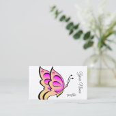 Rosa Orangenschmetterling Visitenkarte (Stehend Vorderseite)