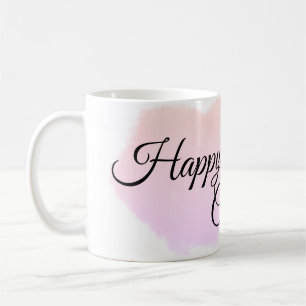 Rosa Orangenwolken pastellfarben glücklicher Gebur Kaffeetasse