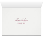 Rosa Orchiale & Rose Danke Karte (Innenansicht Horizontal (Unten))