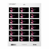 Rosa Orchid. Adressaufkleber (Vorne)