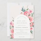 Rosa Orchid Arch Blumenzwiebeln Einladung (Vorderseite)