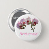 Rosa orchid Blume Brautknopf Button (Vorne & Hinten)
