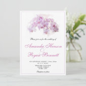 Rosa Orchid Blume Einladung (Stehend Vorderseite)