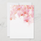 Rosa Orchid Blume Einladung (Rückseite)