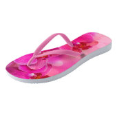 Rosa Orchid-Blume Flip Flops Badesandalen (Schrägansicht)