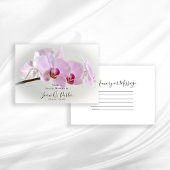 Rosa Orchid-Blume gemeinsam eine Gedächtnisbeerdig Mitteilungskarte