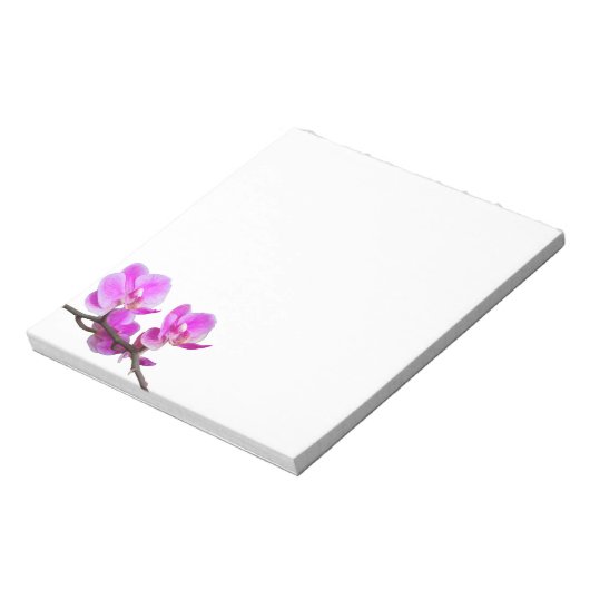 Rosa Orchid-Blume Notepad Notizblock (Rotiert)