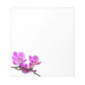 Rosa Orchid-Blume Notepad Notizblock (Vorderseite)