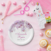 Rosa Orchid Blume Pappteller (Party)