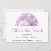 Rosa Orchid Blume Save The Date (Vorderseite)