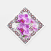 Rosa Orchid-Blume Serviette (Ecke)