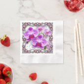Rosa Orchid-Blume Serviette (Beispiel)
