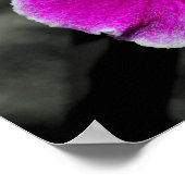 Rosa Orchid-Blume, teilweise farbig Poster (Ecke)