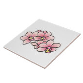 Rosa Orchid-Blume Watercolor-Design Fliese (Seite)