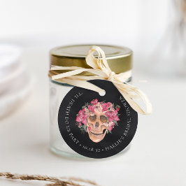 Rosa Orchid Blumenkehlkopf Halloween-Brautparty Geschenkanhänger