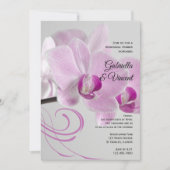 Rosa Orchid Elegance Hochzeit Probe Dinner Einladung (Vorderseite)