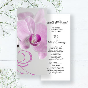Rosa Orchid Elegance Hochzeitsprogramm Programm