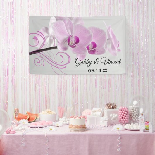 Rosa Orchid Elegance Wedding Banner (Party)