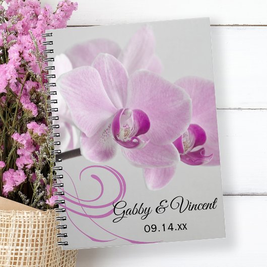 Rosa Orchid Elegance Wedding Notizblock