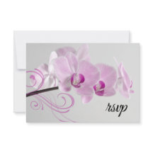 Rosa Orchid Elegance Wedding RSVP Response Card