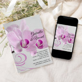 Rosa Orchid Elegance Wedding Save the Date Einladung