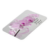 Rosa Orchid Elegance Wedding Save the Date Magnet (Linke Seite)