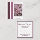 Rosa Orchid Event Plane Quadratische Visitenkarte (Vorne/Hinten)