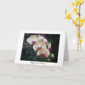 Rosa Orchid Geburtstagskarte Karte (Gelbe Blume)