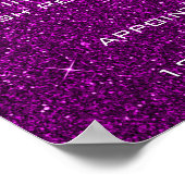 Rosa Orchid Gold Confetti Makeup Lashes Preisliste Poster (Ecke)