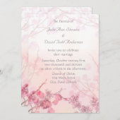 Rosa-Orchid-Hochzeit Einladung (Vorne/Hinten)