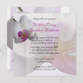 Rosa Orchid Hochzeit Einladung 5,25x5,25 (Vorne/Hinten)