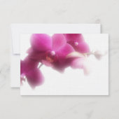 Rosa Orchid-Hochzeitskarte RSVP Karte (Rückseite)