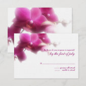 Rosa Orchid-Hochzeitskarte RSVP Karte (Vorne/Hinten)