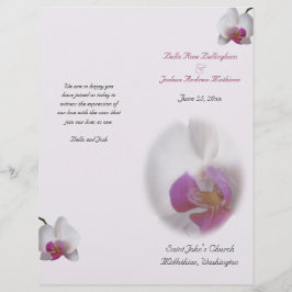 Rosa-Orchid-Hochzeitsprogramm