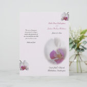 Rosa-Orchid-Hochzeitsprogramm (Stehend Vorderseite)