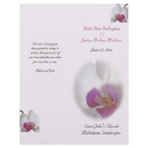 Rosa-Orchid-Hochzeitsprogramm