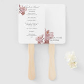 Rosa-Orchid-Hochzeitsprogramm Fächer (Vorne und Hinten)