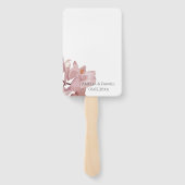 Rosa-Orchid-Hochzeitsprogramm Fächer (Rückseite)