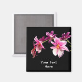 Rosa Orchid. Magnet (Vorderseite/Rückseite)