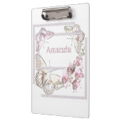 Rosa Orchid, Nashornsteine, Schmetterling, delikat Klemmbrett (Links)