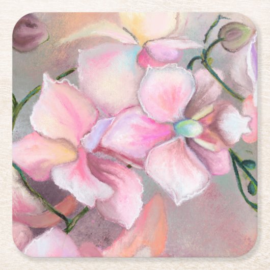 Rosa Orchid Paper Untersetzer (Vorderseite)