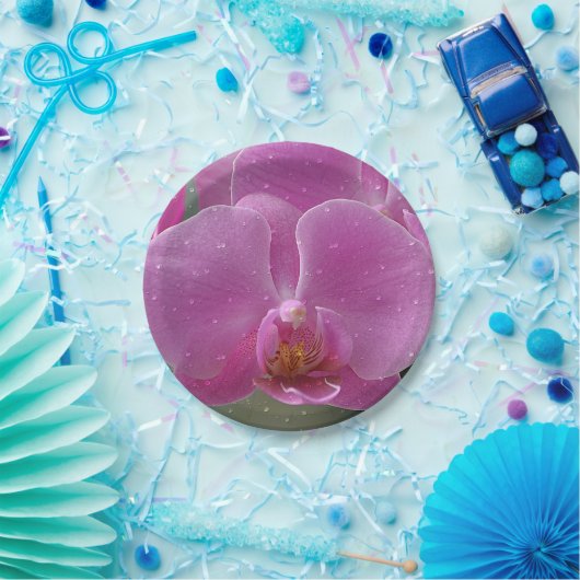 Rosa orchid-Papierplatte Pappteller (Party)