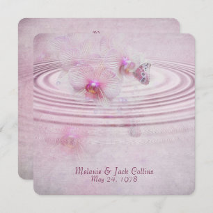 Rosa Orchid Ripple Wedding Vow Erneuerung Einladung