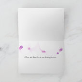 Rosa Orchid und Blasen-Beileid Karte (Innenseite)