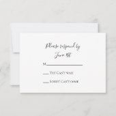 Rosa Orchid und Bridal Veil Wedding RSVP Card (Rückseite)