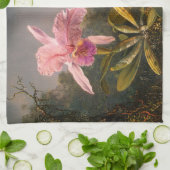 Rosa Orchid und Drei Hummingvögel Küchentuch (Gefaltet)