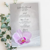 Rosa Orchid und Veil Wedding Menü
