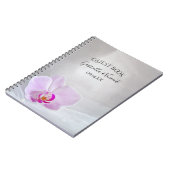 Rosa Orchid und White Bridal Veil Hochzeit Notizblock (Linke Seite)